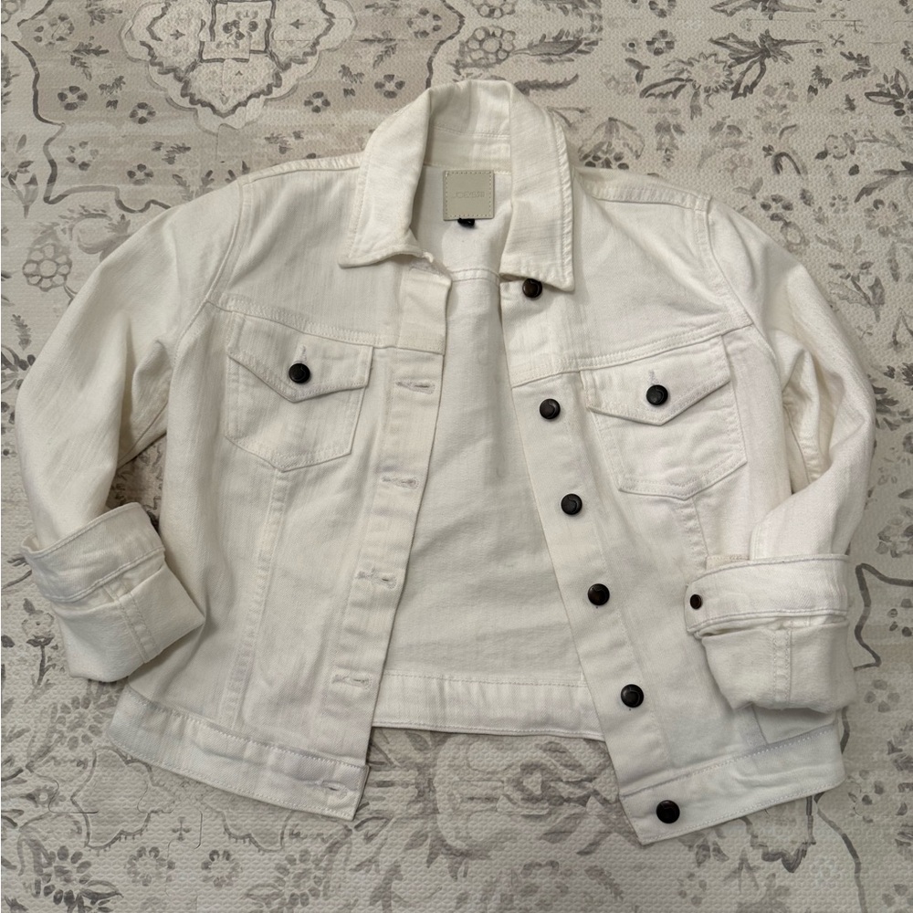 Joe's Jeans Cream XS Cropped Denim Jacket
